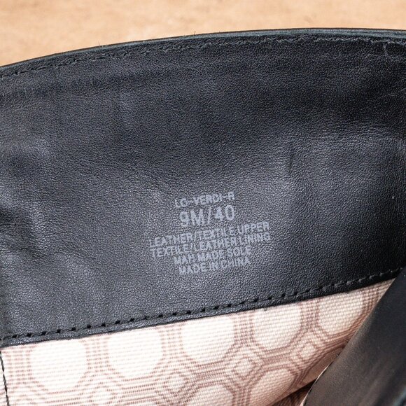 Louise et Cie Women Verdi Riding Zip Flexible Black Leather Boots sz 9US EUR40 - Picture 9 of 10